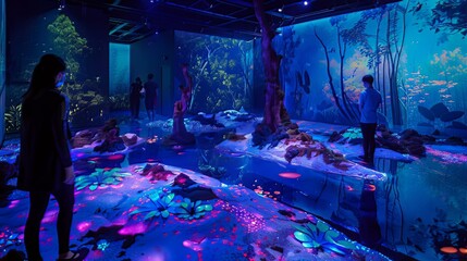 Bio-Tech Wonderland: Step into a Bio-Tech Wonderland, where bioluminescent flora blends with advanced technology, creating an enchanting fusion of nature and innovation.