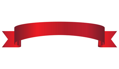 Red Banner Ribbon. Banner PNG  isolated on a transparent background