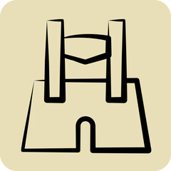 Icon Lederhose. suitable for education symbol. hand drawn style. simple design Icon Lederhose. suitable for education symbol. hand drawn style. simple design editable. design template