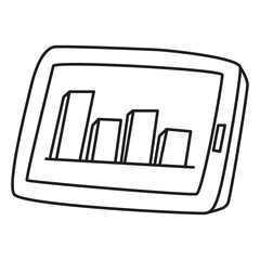 chart doodle icon transparent background