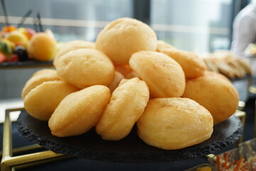 Baursaks. Kazakh national food. Donuts.