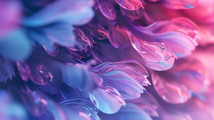 Close-up reveals sakura petals harmonizing in a symphony of colors, creating a tranquil atmosphere of peace and serenity.