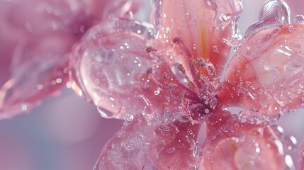 Crystal Sakura: Petals encased in ice, a frozen symphony.