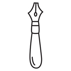 calligraphy pen doodle icon transparent background