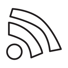 Wi fi doodle icon transparent background