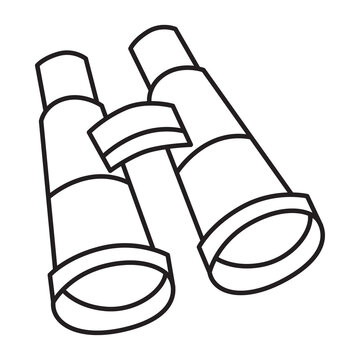 binoculars doodle icon transparent background