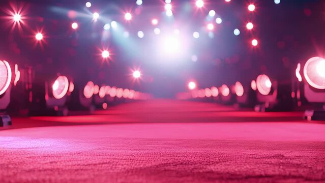 Background The glitz and glamour of a Hollywood event with flashing cameras and a lively red carpet elevates this modern royal look to celebrity status.