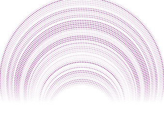 Violet round dotted lines abstract minimal tech background. Geometric vector design