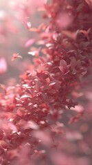 Fototapeta premium Whispering Petals: Sakura trees whisper secrets carried by the breeze.