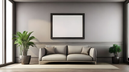 Lonely picture frame echoes silence in a stylish office, waiting for memories to fill the void.