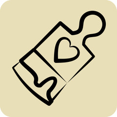 Icon Paint Brush. suitable for Paint Art Tools symbol. hand drawn style. simple design editable