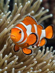 Naklejka na ściany i meble Colorful Tropical Fish Swimming in Underwater Aquarium