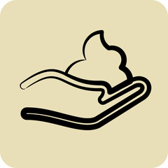 Icon Shave Foam. suitable for Barbershop symbol. hand drawn style. simple design editable. design template vector. simple illustration