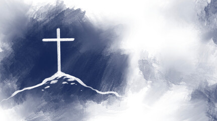 Drawing, Bible Merry christmas scene of holy family.