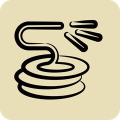 Icon Hose. suitable for Garden symbol. hand drawn style. simple design editable. design template vector. simple illustration