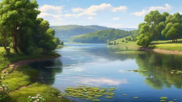 beautiful view of lake in the forest