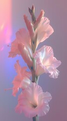Mystical Gaze: Gladiolus blooms captured in mobile portrait mode, with a mystical bokeh effect.