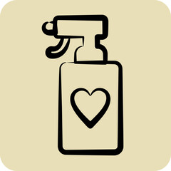 Icon Spray. related to Laundry symbol. hand drawn style. simple design editable. simple illustration