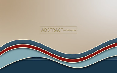 Fototapeta premium Abstract vintage color wavy background, vector illustration