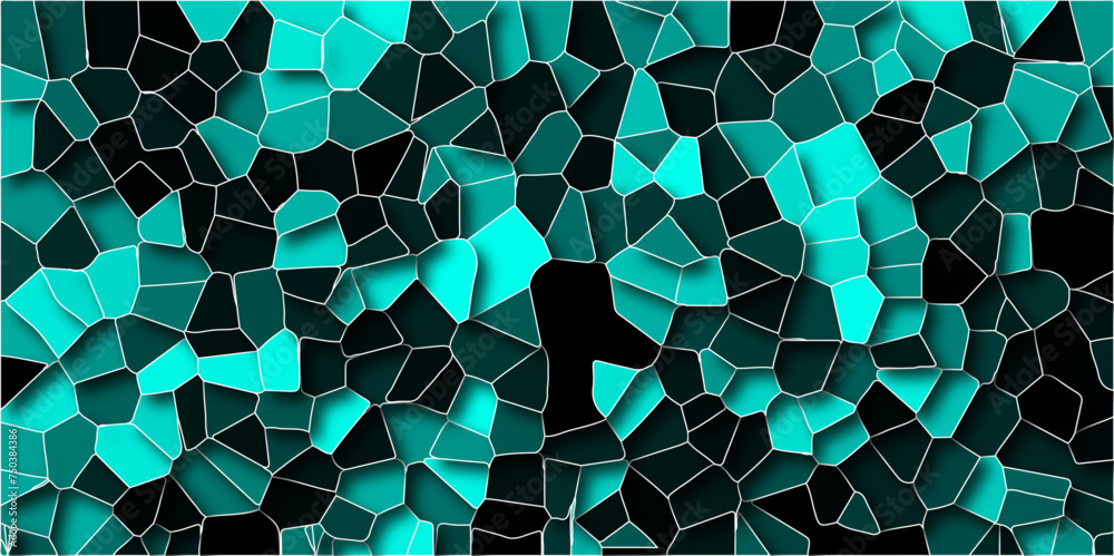 Poster Abstract grid-like backdrop of hexagon tiles in architecture and construction, resembling a seamless honeycomb pattern in a 3D geometric structure. Backdrop of hexagon tiles in architecture and const