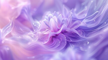 Flowing Lilac Dreams: Lilac flower macro, flowing fluidly in serene patterns.