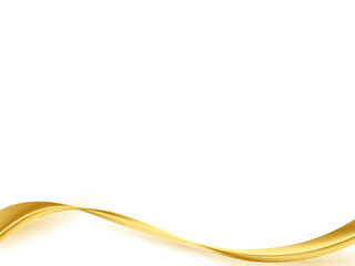Beautiful 3d golden shiny wave ribbon vector
