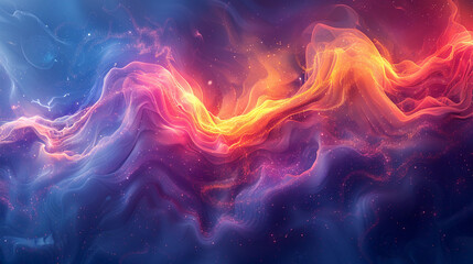 neon wave swirl background. Neon Colors Swirling Flow - obrazy, fototapety, plakaty