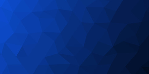 Obraz premium Abstract low poly design incorporates triangle shapes, modern blue mosaic layered with textured overlap background.Serves a dynamic backdrop for websites, displaying the texture of triangulation