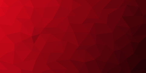 Obraz premium Abstract low poly design incorporates triangle shapes, modern red mosaic layered with textured overlap background.Serves a dynamic backdrop for websites, displaying the texture of triangulation