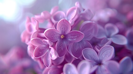 Waves of Lilac Bliss: Macro capture of lilac blossoms, their waves inducing blissful calm.