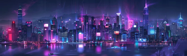 Fotobehang City lights background  © Roman