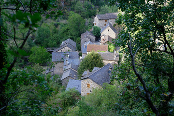 Fototapeta na wymiar Le village de Castelbouc - Sainte-Enimie - Gorges du Tarn - Lozère