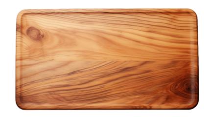 Cutting board isolated on transparent a white background