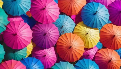 Fototapeta na wymiar Background colorful umbrella street decoration