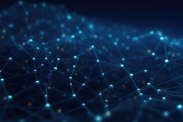 Abstract digital background. Big data visualization. Network connection structure. Science background. Network connection structure, Ai generated