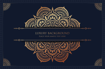 Luxury mandala background with golden arabesque pattern Arabic Islamic east style