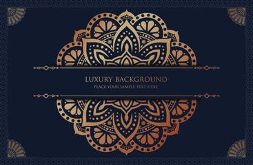 Luxury mandala background with golden arabesque pattern Arabic Islamic east style