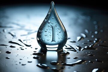water droplet with the word - obrazy, fototapety, plakaty