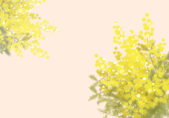 yellow flowers on a green background