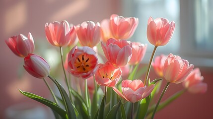 Beautiful Pink Tulips Bouquet
