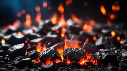  Burning coals from a fire abstract background © WrongWay