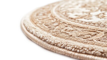 Fototapeta na wymiar Luxurious round rug with intricate details and plush textures.