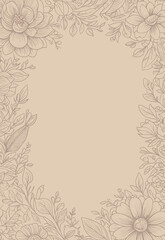 Floral vintage frame