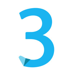 Illustration of colorful number.