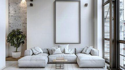 capture of a uniquely designed modern apartment interior focused on 