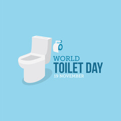 World toilet day vector illustration. World toilet day themes design concept with flat style vector illustration. Suitable for greeting card, poster and banner.