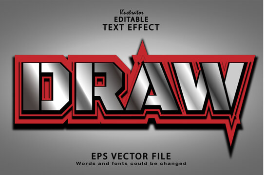 Editable draw text effect