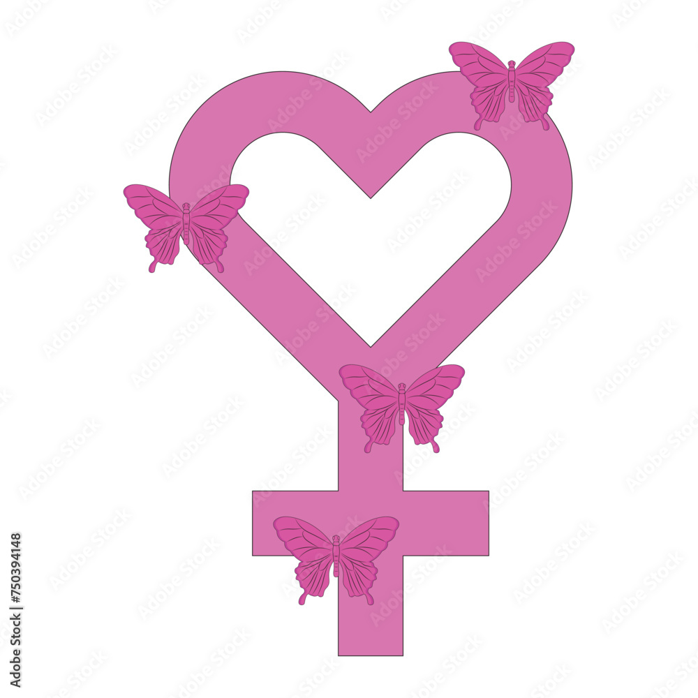 Poster women day symbol