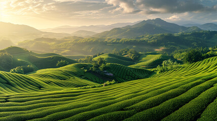 Obraz premium rice terraces in island