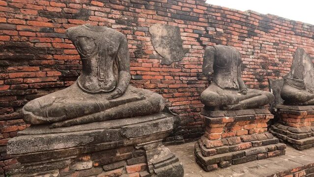 Ancient Buddha Statues in Ruins